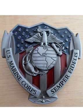 New Marine Corps EGA American Flag Patriotic belt buckle